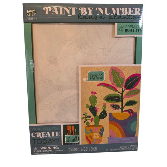 Anker Art Paint By Number 12 House Plants Craft Hobby Painting Gifts - Picture 1 of 6